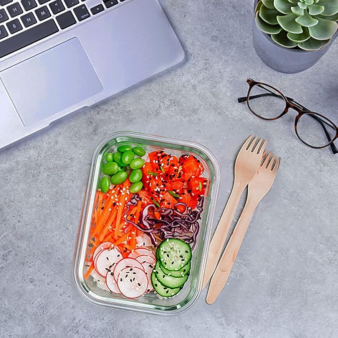 24 Pieces Glass Food Storage Containers Set, Meal Prep Containers, BPA-Free Airtight Glass Storage Containers with lids, Freezer, Microwave and Oven Safe, Red