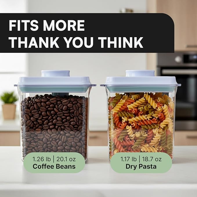 Bop Top Airtight Food Storage Containers | Pop-Top Lid | 7 Cups / 57 Oz | kitchen canister set, for flour, sugar, snacks, pasta, baking