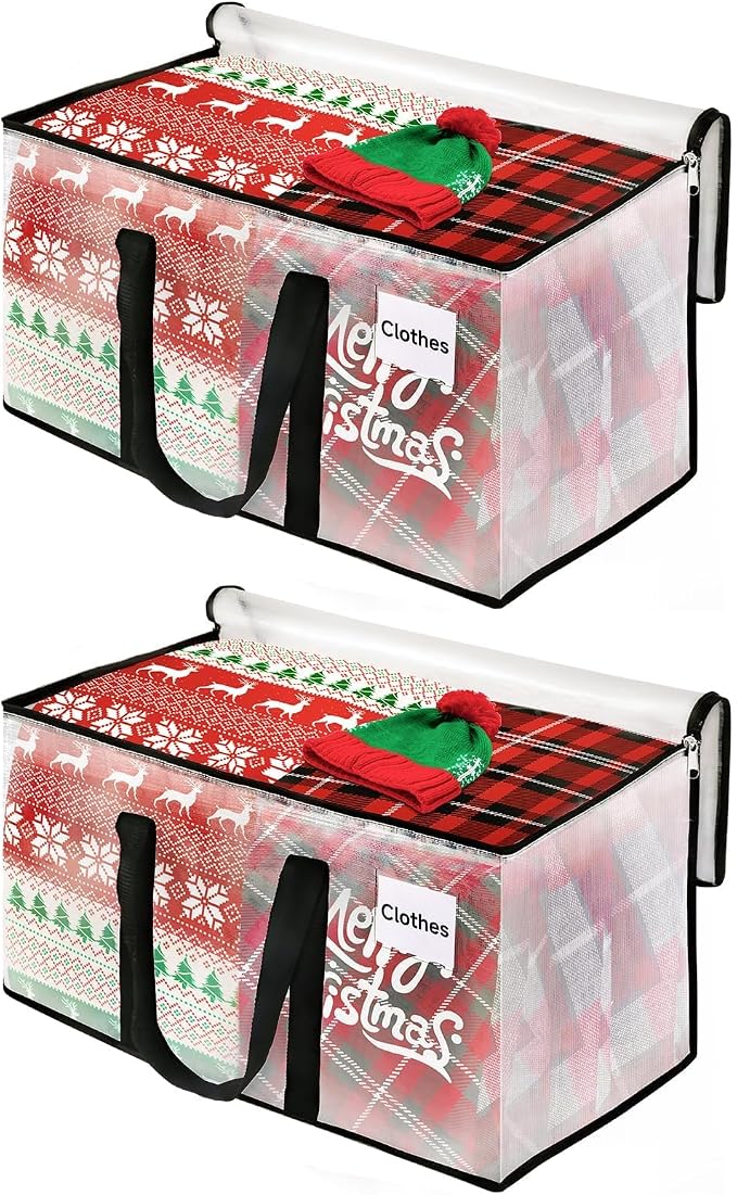 BlissTotes Moving Bags, 125L 2-Pack Storage Bags, Moving Box Heavy Duty Extra Large, Moving Totes with Zipper, Large Packing Bag with Reinforced Handles, Boxes for Packaging Moving