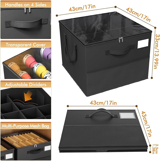 Large Reinforced 2 Pack Shoe Organizer for Closet with Adjustable Dividers | Customizable Compartments for Sneakers, Boots, Heels, Sandals, Clothes, Towels and Toys, Versatile Cube Storage Organizer