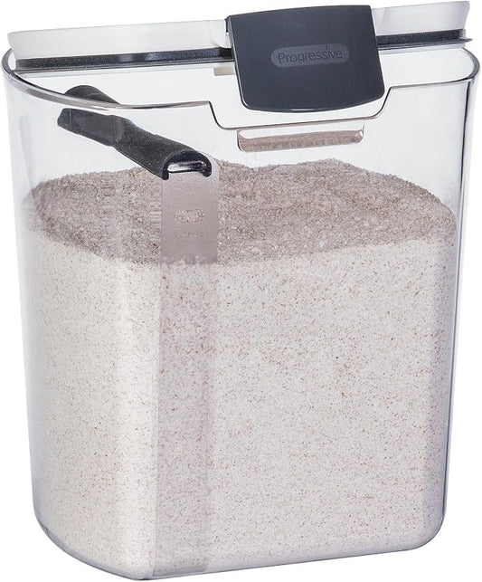 ProKeeper Flour Storage Container, 4-Quart Capacity, Includes Leveling Bar for Mess-Free Measuring | Includes Leveling Bar for Mess-Free Measuring, BPA-Free and Dishwasher Safe