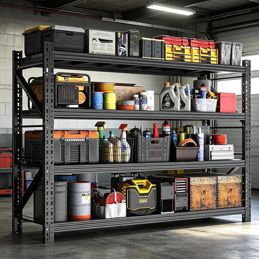 Garage Shelves Heavy Duty 73" H*57" W*23.6" D | Metal Garage Shelving Unit High Load Capacity Industrial Storage Shelves for Garage Warehouse Basement