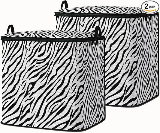 2pcs blanket storage bag for under bed,closet organizers 95L | clothing sweater sheet bedding comforter duvet quilt pillow toy storage bags with lids,dorm room essentials for containers