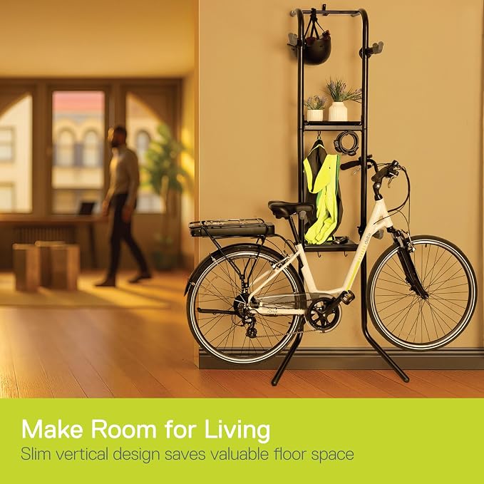 Delta Cycle DeltaGravity Connect 2 Bike Storage Rack - Gravity Fully Adjustable Bike Storage Garage For Road, MTB, and Hybrid Bicycles - Vertical Bike Rack Holds Up To 200 lbs
