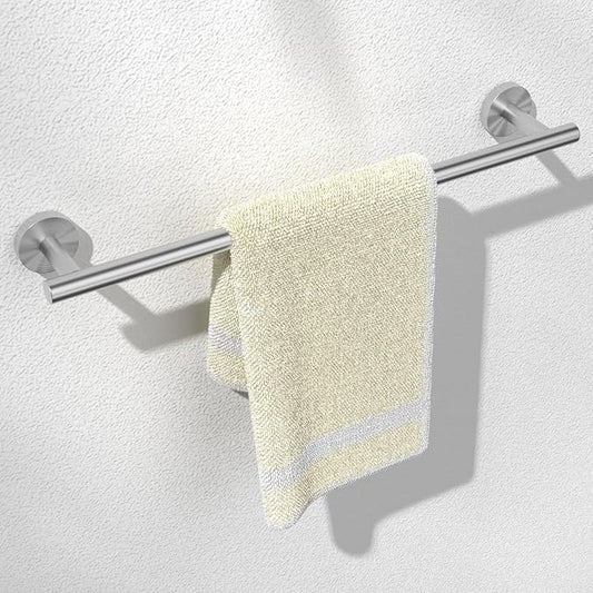 HITSLAM Brushed Nickel 18 Inch Towel Bar for Bathroom, SUS304 Stainless Steel Bathroom Towel Rack Wall Mounted, Modern Home Decor Bath Towel Holder with Hardware Accessories (Total Length 19.8 Inch)