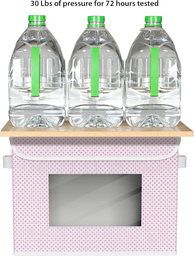Univivi Fabric Foldable Storage Boxes with Lids, 4 Pack, Pink | 17 x 12 x 12 In Large Stackable Storage Bins with Lids, Closet Organizers and Storage Cube Basket for Home, Office, Bedroom