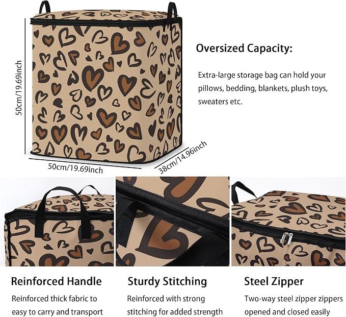 2pcs blanket storage bag for under bed,closet organizers 95L | clothing sweater sheet bedding comforter duvet quilt pillow toy storage bags with lids,dorm room essentials for containers