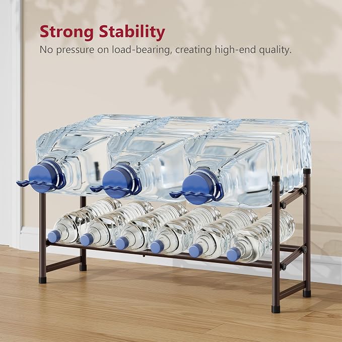 Expandable Shoe Rack for Closet 2 Tier, 28“-41“Stackable, Bronze | Adjustable Shoe Organizer Closet Shoe Rack Floor, Metal Small Shoe Shelf Storage for Entryway, Garage, Front Door Entrance