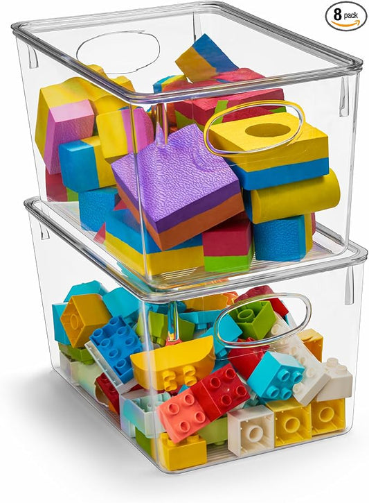 Sorbus Large Clear Plastic Storage Bins with Lids, Stackable Toy Storage Bins, Clothes, Medicine, Makeup, Closet, Art Supply, Bathroom, Shoe, Toy Storage Organizer (2 Pack)