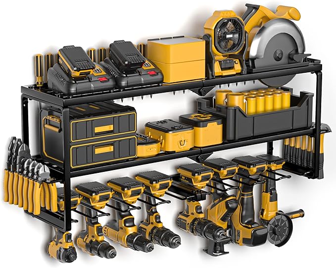 Spampur Power Tool Organizer Wall Mount, 15 Min Assembly, Maximum 150lb load