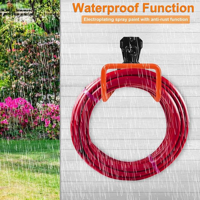 2pcs Hose Organizer Metal Hose Hangers for Outside Heavy Duty Hose Hook | Wall Mount Hose Reels Garden Hose Holder for Ropes