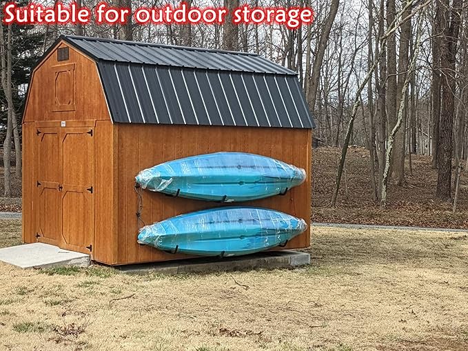 Garage Storage Kayak Hooks, 15.5 Inch Heavy Duty Storage Hanger, Wall Mounted Rack for Hanging Canoe Paddleboard, Surfboard, Snowboard, Ladders, Bikes, 15.5Inches x 10.8Inches