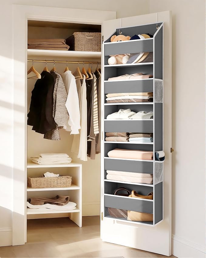 ULG 1 Pack Over Door Organizer Hanging Storage Dark Gray