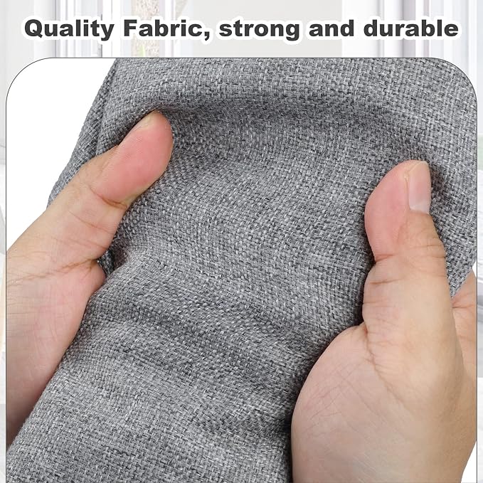 Graciadeco Medium 15" 21 Quart Collapsible Stackable Storage Bins with Lids, 1 Pack Gray Foldable Fabric Closet Storage Boxes with Lids, 4 Handles Heavy-duty Linen Cube Baskets for Bedroom | 21 Quart 1 Pack Gray1 Collapsible Stackable Linen Fabric 4 Ha...