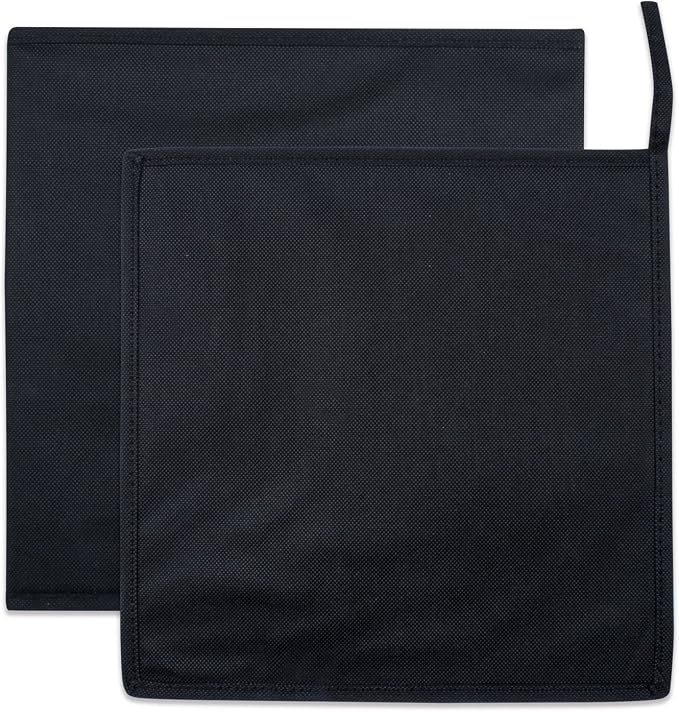 DII Non Woven Fabric Storage Bin Collection Collapsible Organizer Cube, Small Set, 11x11x11, Black, 2 Count (Pack of 2)