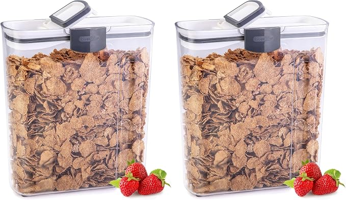 ProKeeper Cereal Keeper, 3-Quart, Airtight Seal, BPA-Free Plastic Storage Container (Pack of 2)