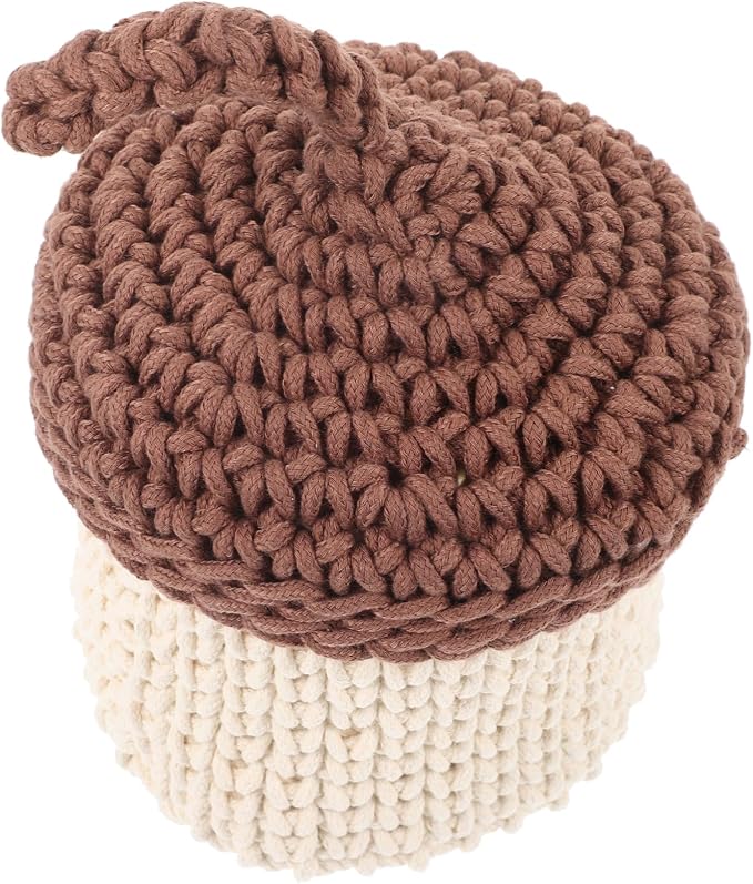 Hemobllo Handwoven Cotton Rope Storage Basket Decorative Organizer for Home Kitchen Bathroom Large Capacity Tabletop Display Container Natural Color Woven Basket for Tidying and Storage