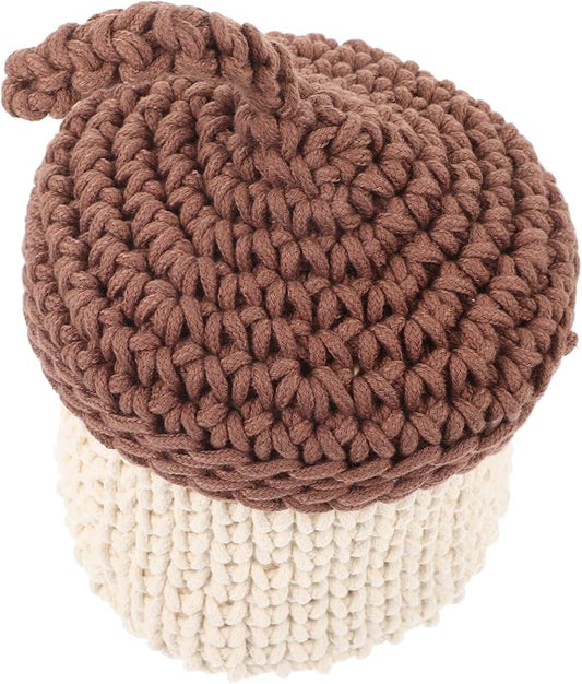 Hemobllo Handwoven Cotton Rope Storage Basket Decorative Organizer for Home Kitchen Bathroom Large Capacity Tabletop Display Container Natural Color Woven Basket for Tidying and Storage