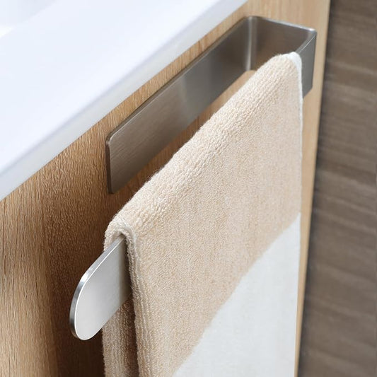 Taozun Towel Holder 11.8 Inch Brushed Hand Towel Rack Bathroom Towel Bar Adhesive Towel Ring Stainless Steel Hand Towel Hanger, Stick on Wall | Hand Towel Hanger, Self Adhesive, Stainless Steel, Brushed Finish, Silver, No Drilling, Sturdy, Space saving...