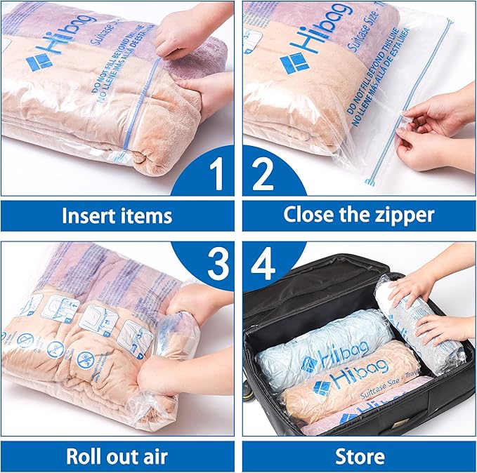 Vacuum Storage Bags, Space Saver Vacuum Seal Storage Bags 35-Pack Sealer Bags for Clothes, Clothing, Bedding, Comforter, Blanket (35C) | Various Size, Airtight Triple Seal, Save 80% Space, Hand Pump, Work with Vacuum, Double Zip, Reusable, Easy to Use