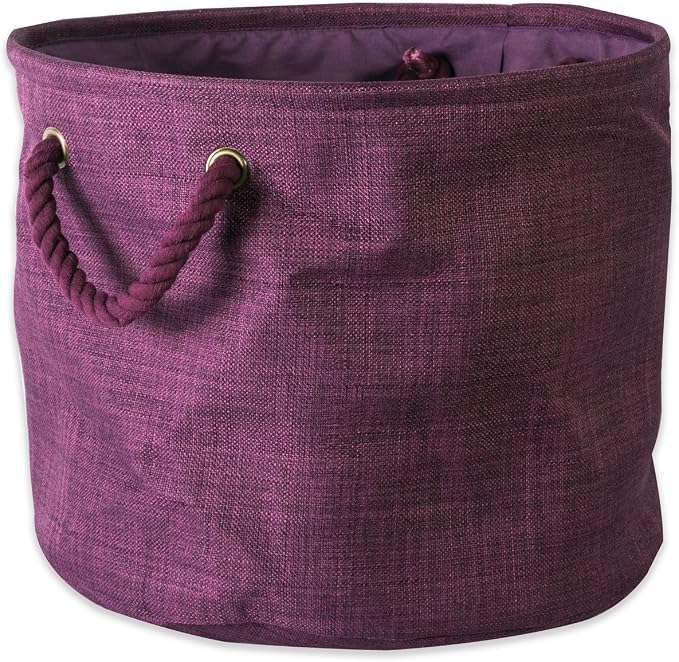 DII Collapsible Variegated Polyester Storage Bin, Medium, Eggplant