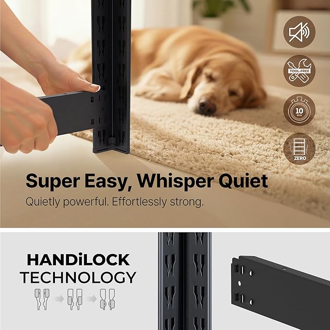 House Black 36.2" W 5 Tier Storage Shelves Garage Shelving Unit | Adjustable boltless metal shelving for pantry, closet, kitchen, basement, garage and warehouse