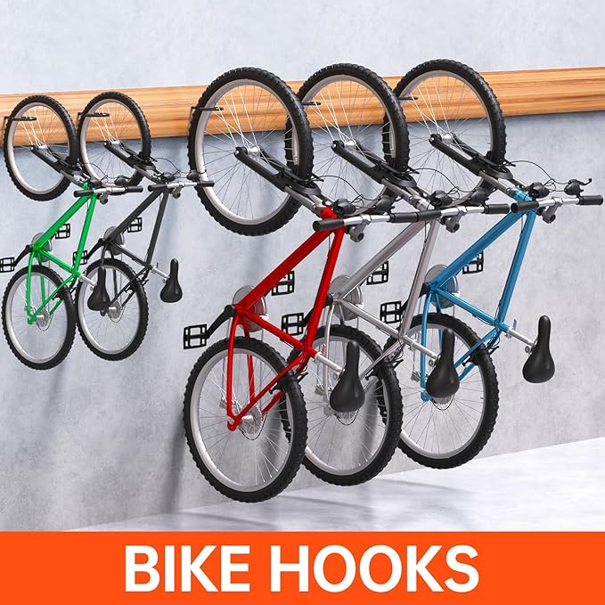 GURADESIGN 16-Pack Heavy Duty Bike Hook, Loading Capacity 100 LBS, 6 inch, Bike Hooks for Garage Wall and Garage Ceiling