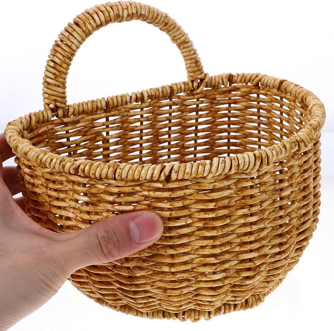 Alipis woven storage basket rattan collection basket decorative home use