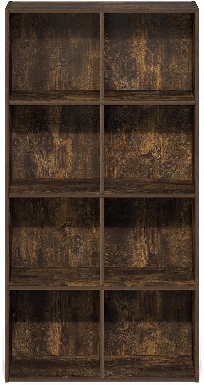 Furinno Reed 8-Cube Closet Organizers and Storage, Amber Pine | Closet Storage, Closet Organizer for Bedroom, Study Room, Hallway