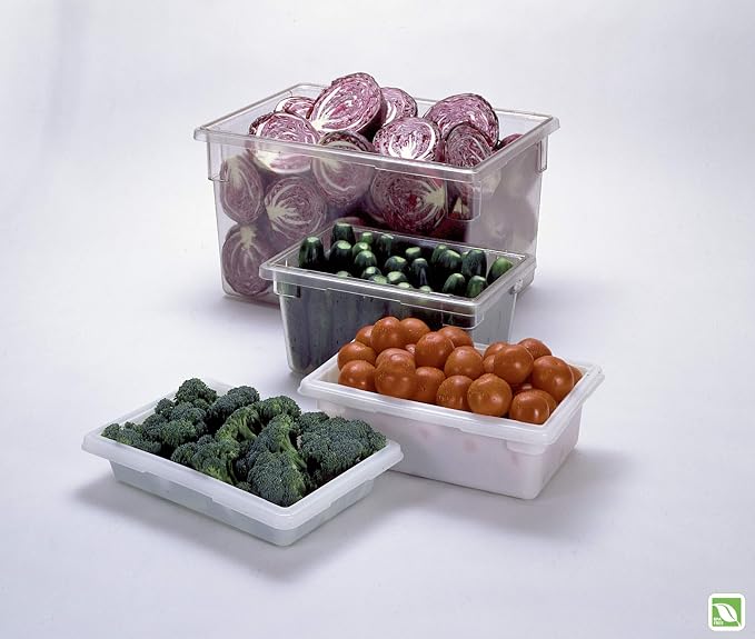 Rubbermaid Commercial Products Food Storage Box, 2.75 Gallon Capacity, White, for Restaurant/Kitchen/Cafeteria