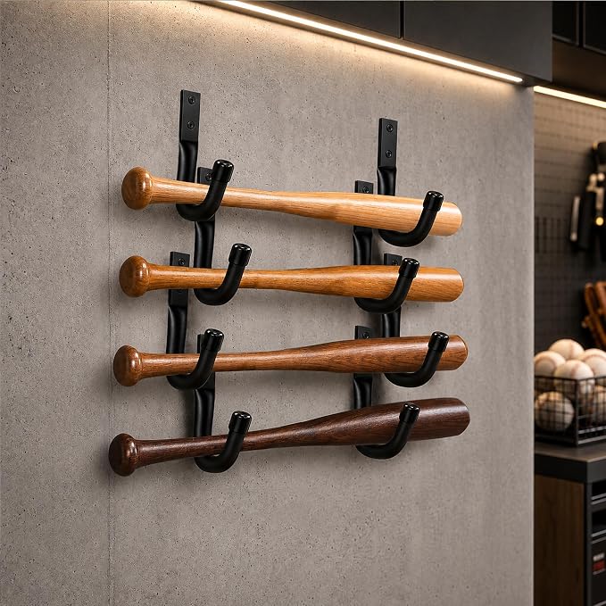 Heavy Duty Metal Wall Hooks Garage Organization Storage Hooks | Utility J Hooks, for Hanging Tool Coat, Ladders, Backpack Bag, Extension Cords, and Bags(8 Pcs - Black)