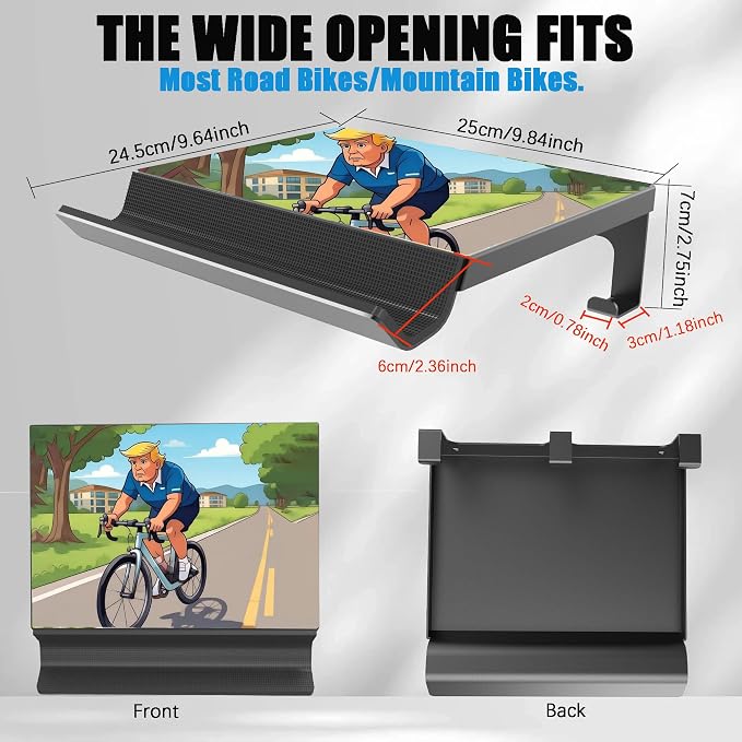Bike Wall Mount, Horizontal Storage Rack with Helmet Shoes Hook | Space Saving Bicycle Mount Wall Hanger for Road,Mountain and Hybrid Bikes in Garage & Indoor- Max 66 lbs includes Wheel Strap