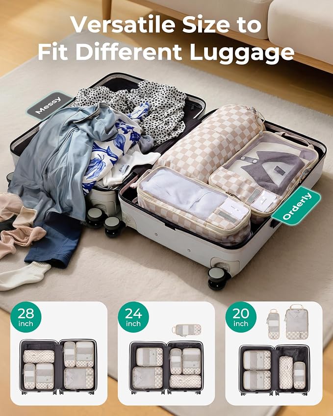 BAGSMART Compression Packing Cubes for Travel Essentials | 14 Set /6 Set /4 Set/2 Set, Lightweight, Durable