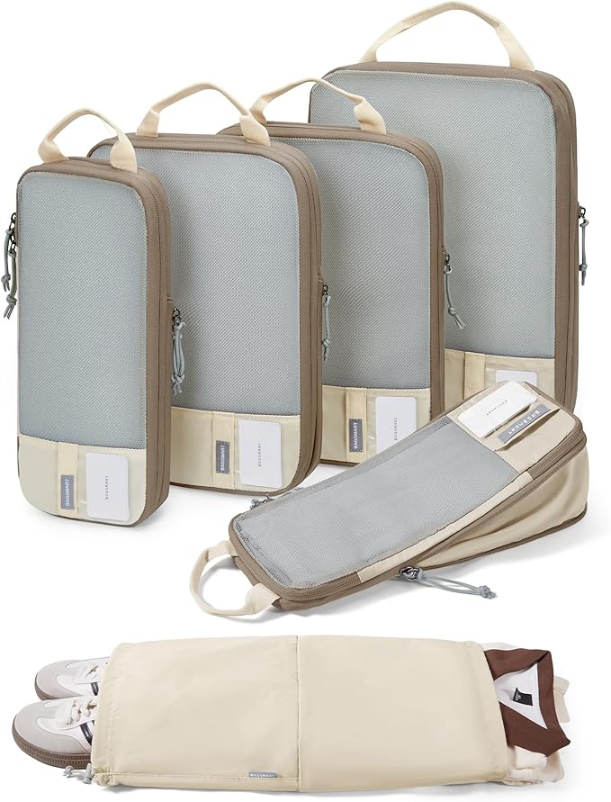 BAGSMART Compression Packing Cubes for Travel Essentials | 14 Set /6 Set /4 Set/2 Set, Lightweight, Durable