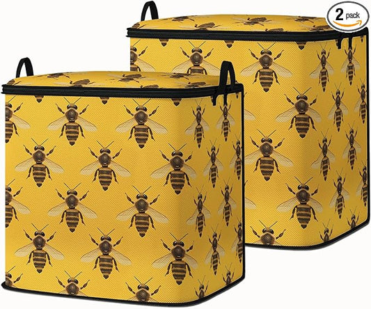 2pcs blanket storage bag for under bed,closet organizers 95L | quilt duvet sweater sheet bedding pillow clothes storage for closet,dorm moving essentials containers with portable handles
