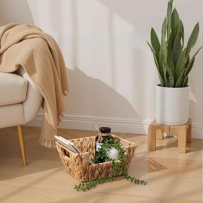 Storageworks Wicker Storage Basket, Pantry Baskets, Water Hyacinth