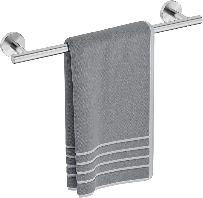 Luxbaro 18 Inch Brushed Nickel Towel Bar, Thicken, Total Length 20-Inch | Towel Rack for Bathroom Wall, SUS304 Stainless Steel Towel Rod, Modern Home Decor