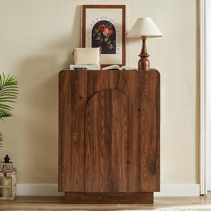 Shoe Storage Cabinet with Doors, Large Shoe Cabinet Storage for Entryway, Wooden 6 Tier Shoe Organizer Cabinets with Adjustable Shelves for Entrance Hallway Living Room Foyer (Walnut)