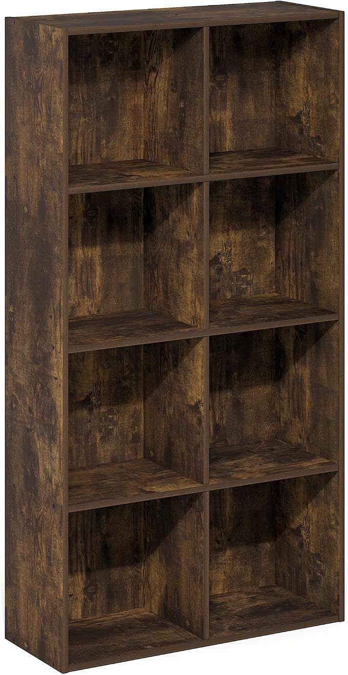 Furinno Reed 8-Cube Closet Organizers and Storage, Amber Pine | Closet Storage, Closet Organizer for Bedroom, Study Room, Hallway