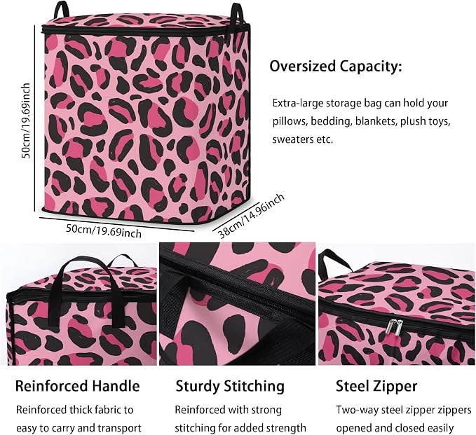 2pcs blanket storage bag for under bed,closet organizers 95L | clothing sweater sheet bedding comforter duvet quilt pillow toy storage bags with lids,dorm room essentials for containers
