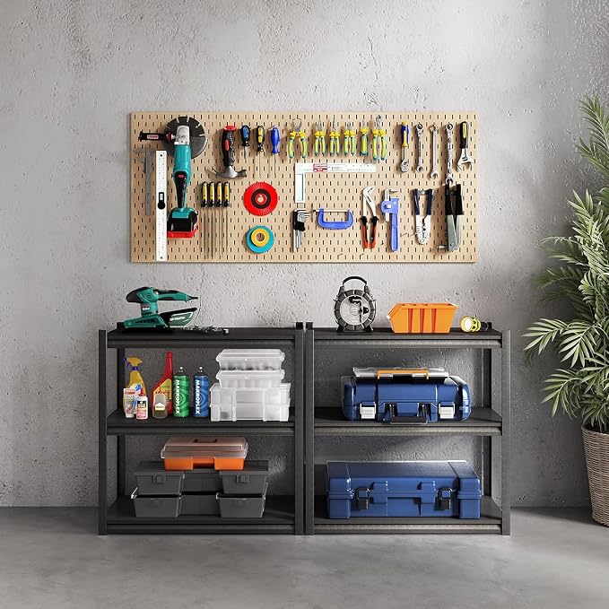 32" W Garage Shelving,900LBS Loads Adjustable Garage Storage Shelves, 3-Tier Metal Storage Racks and Shelving Units, Utility Rack Shelves (16" D x 32" W x 32" H)