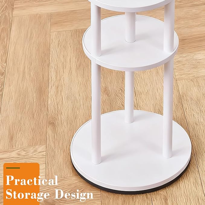 VECELO Coat Rack Freestanding, Entryway Hanger Stand, Umbrella Holder, Hall Tree With Hooks, Floor Standing Tree Stand,White