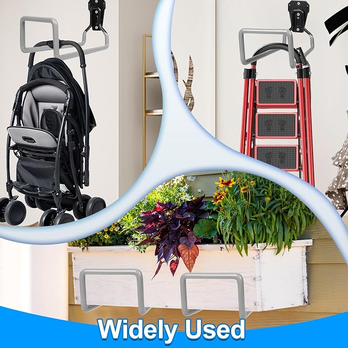 PeoMev Garden Hose Holder Metal Garden Hose Reel Wall Mounted Hose Hanger | Heavy Duty Water Hose Holders for Outside Water Hose Storage
