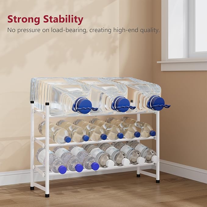 Expandable Shoe Rack for Closet 3 Tier, 28“-41“Stackable, White | Adjustable Shoe Organizer Closet Shoe Rack Floor, Metal Shoe Shelf Storage for Entryway, Closet, Garage, Front Door Entrance