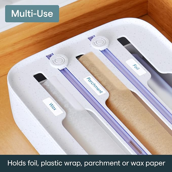 YouCopia StoraRoll Food Wrap Dispenser 3-in-1, Aluminum Foil Wrap Organizer