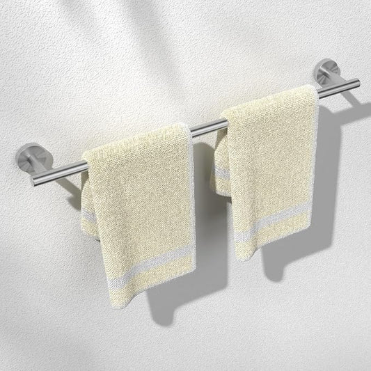 HITSLAM Brushed Nickel 24 Inch Towel Bar for Bathroom, SUS304 Stainless Steel Bathroom Towel Rack Wall Mounted, Modern Home Decor Bath Towel Holder with Hardware Accessories (Total Length 25.7 Inch)