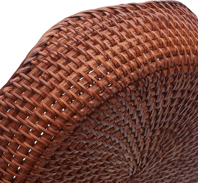 YANGQIHOME Rattan Bread Basket, Round Fruit Baskets, Wicker Storage Bowls, Natural Woven Serving Basket Bowls, Decorative Baskets for Kitchen Counter Organizing (Brown S/M/L)