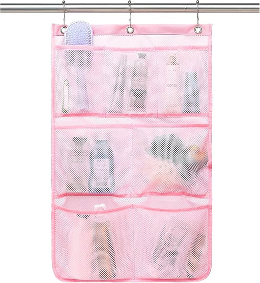 Fammart Mesh Shower Caddy Hanging, Quick-Drying Shower Organizer with 7 Pockets, Portable Bathroom Organizers and Storage for Shampoo, Soap, Loofah, Travel, and Cruise Essentials