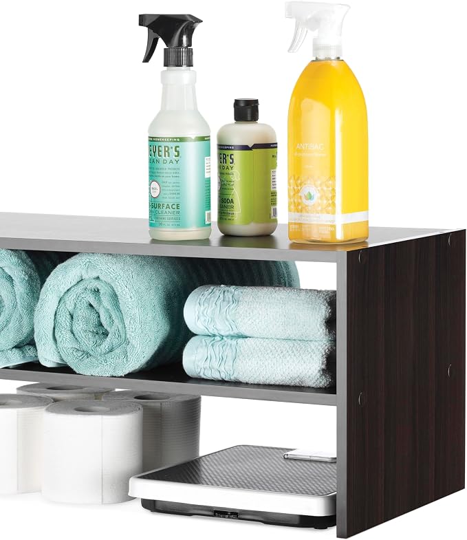 Whitmor Wood Stackable 2-Shelf Shoe Rack, 24 INCH, Espresso，2 Pack