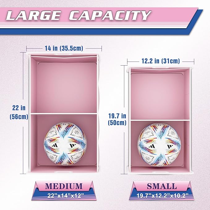 K KNODEL Foldable Trunk Storage Organizer for Car and Suv (Small, Pink) | Collapsible Car Storage Organizer, Car Organizers and Storage for Sedan, Cargo Organizer, Car Bin, Basket,Bag, Organization